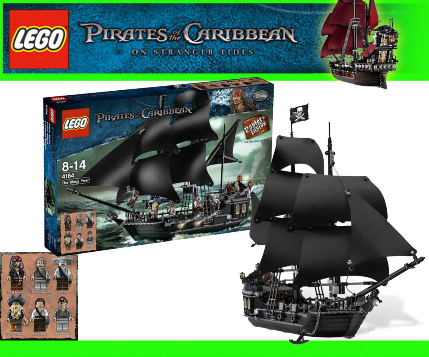 NEW EXCLUSIV LEGO 4184 Pirates of the Caribbean The Black Pearl BNISB ...