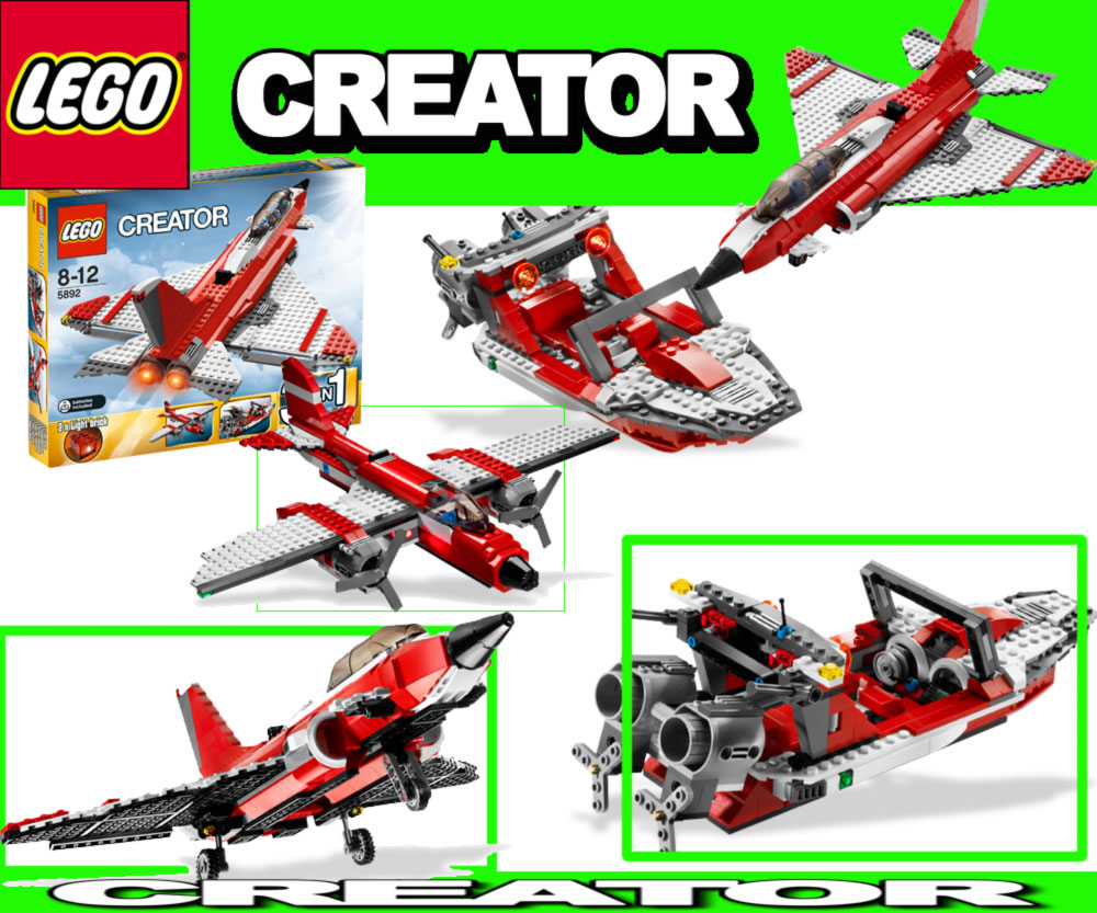 Details about LEGO 5892 Creator 3 In 1 Jet Aircraft Boat Airplane