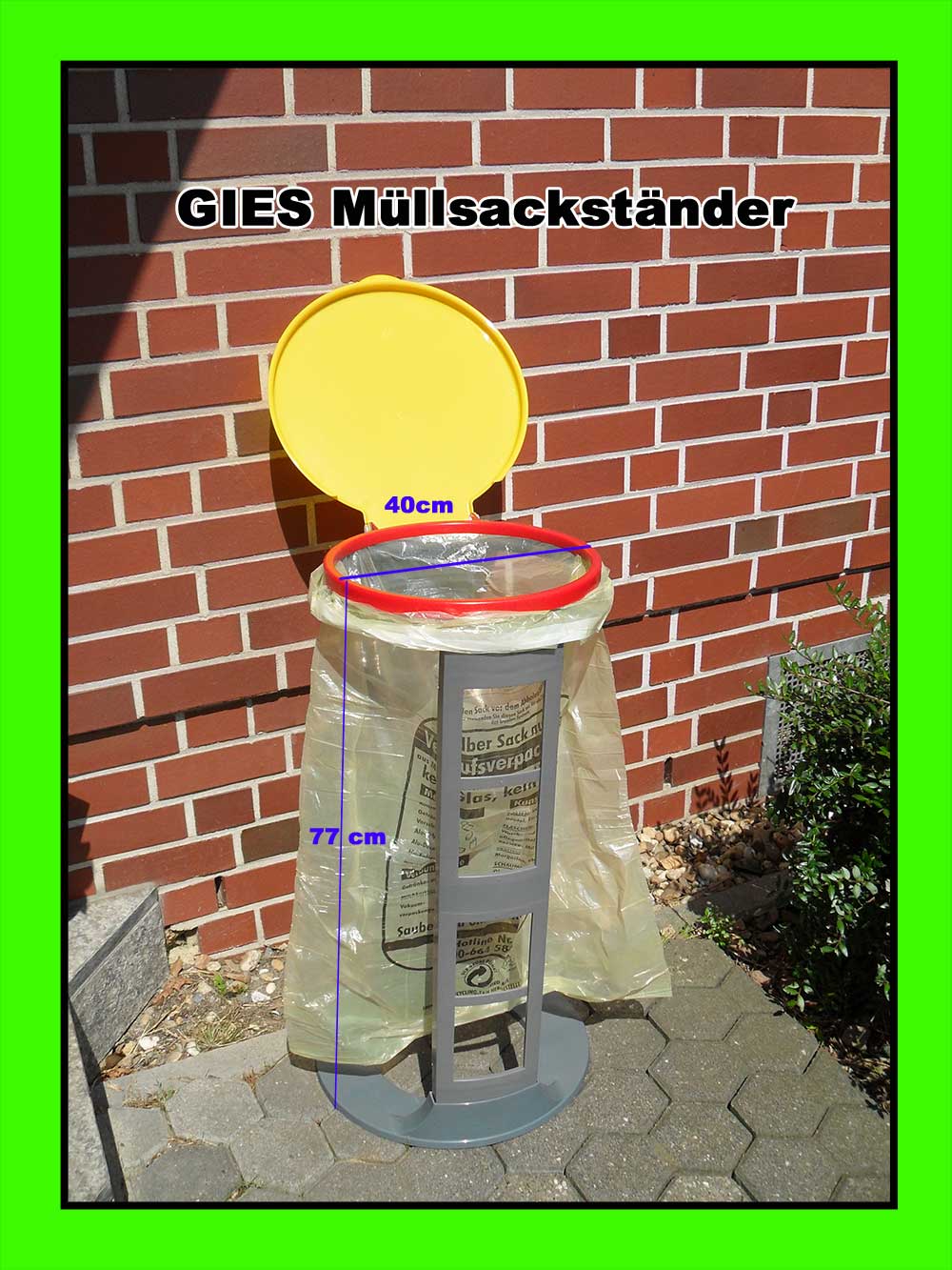 Gies Abfallsammler Gelber Sack Stander Mullsackstander Farblich